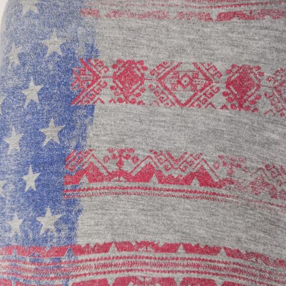 My Michelle Patriotic Flag Tank Top Women's S Crop Top Lace Trim - Picture 2 of 6